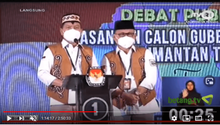 Pasangan calong Gubernur-Wagub Kalteng Nomor Urut 1 Ben Brahim-Ujang Iskandar