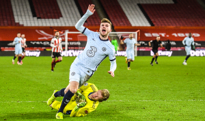 Hasil LIga Inggris, Chelsea menang 2-1 atas Sheffield United di pekan ke-23 LIga Inggris, Minggu dini hari WIB. (Twitter@brfootball)