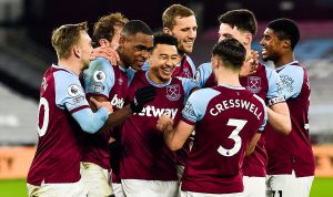 Hasil Liga Inggris, West Ham United menang 3-0 atas Sheffield, Gusur Liverpool di Klasemen. Senin malam WIB. (Twitter.com @brfootball)