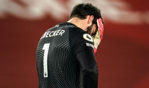 Hasil Liga Inggris, blunder Alisson Becker sebabkan Liverpool dihancurkan Manchester CIty 4-1 pada pekan ke-23, Minggu malam WIB. (Twitter@ManCity)