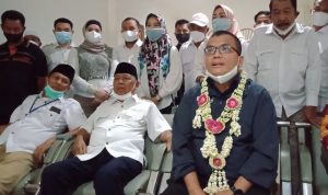 Calon Gubernur Kalsel Denny Idrayana saat jumpa pers di Kantor DPD Gerindra Kalsel, Selasa 23 Maret 2020. (kalimantanlive.con elpian achmad)