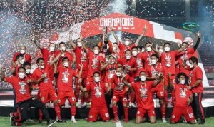 Persija Jakarta Juara Piala Menpora 2021 usai mengalahkan Persib Bandung 2-1, Minggu malam. (Twitter@Persija_Jkt)