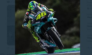 MotoGP Spanyol 2021, Valentino Rossi latihan bebas di Sirkuit Jerez Spanyol, Jumat (3042021) (Twitter@ValeYellow46)