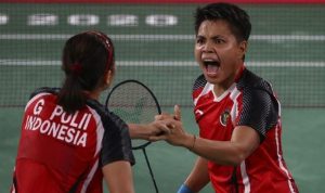 Pasangan Ganda Indonesia Greysia Polii Apriyani-Rahayu melaju ke Final Olimpiade Tokyo, Sabtu (3172021) (FotoREUTERSHAMAD I MOHAMMED CNNIndonesia)
