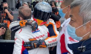 Hasil Kualifikasi MotoGP Inggris 2021, Pol Espargaro pole position, Valentino Rossi posisi kedelapan,Sabtu (2882021). (Twitter@RepsolHonda)