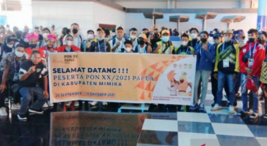 Kontingen Kalsel datang ke Papua.