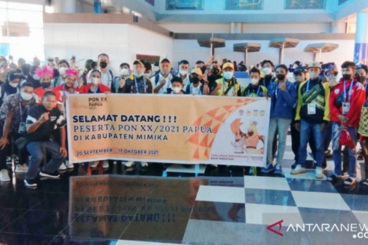 Kontingen Kalsel datang ke Papua.