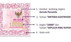 Menkeu Sri Mulyani resmi luncurkan Meterai elektroni atau e-meterai. Gambar meterai elektronik. (opposisicerdas.com)