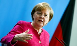 Germany's Merkel meets NATO Secretary-General Jens Stoltenberg