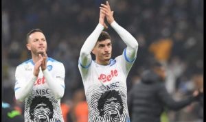 Ekspresi para pemain Napoli