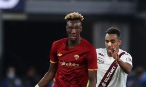 Pemyerang AS roma Tammy Abraham pda laga kontra Torino