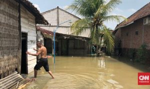 lustrasi daerah terdampak banjir.