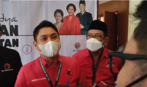 Ketua BPP HIPMI Mardani H Maming usai pembukaan Pendidikan Kader Madya PDIP Kalsel, Kamis (9122021). (Kalimantanlive.com Eep)