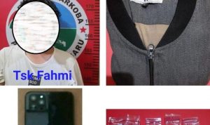 Fahmi diamankan petugas beserta barang bukti sabu