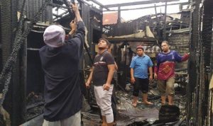 Kebakaran kembali terjadi terjadi di Banjarmasin, kali ini terjadi di Jalan Teluk Tiram, Kelurahan Telawang