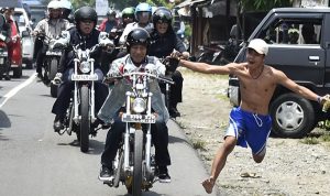 jokowi naik motor