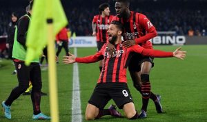 Penyerang AC Milan Olivier Giroud