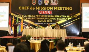 Pemerintah Kabupaten (Pemkab) Hulu Sungai Selatan (HSS) melaksanakan Chef de Mission Meeting