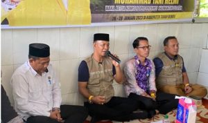 Wakil Ketua Komisi II DPRD Kalsel Muhammad Yani Helmi Sosialisasi Ideologi Pancasila dan Wasbang di Kusan Tengah, Tanah Bumbu, Jumat (2712023). (Humas DPRD Kalsel)