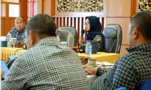 Wakil Ketua Komisi IV DPRD Kalsel Gina Mariati saat kunker ke Kantor Penghubung Pemprov Kalsel di Jakarta, Jumat (612023). (Hms DPRD Kalsel)