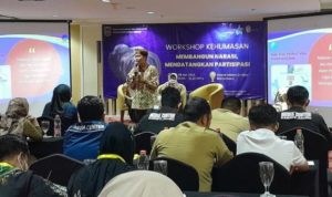 Workshop kehumasan yang digelar Diskominfo Kalsel pada kegiatan Rakerda Kominfo 2023 di Grand Dafam Q Hotel Banjarbaru, Selasa (952023).