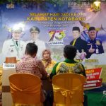 Memudahkan masyarakat kabupaten Kotabaru dalam membayar pajak, Badan Pendapatan Daerah Kabupaten Kotabaru membuka stand di pameran Saijaan Expo dalam rangka hari jadi kabupaten Kotabaru, Kamis (25/05/23). (Kalimantanlive.com/ Siti Rahmah)