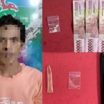 Residivis kasus narkoba AL (43) beserta barang bukti yang kini sudah diamankan polisi Humas Polres Tabalong/Kalimantanlive.com.