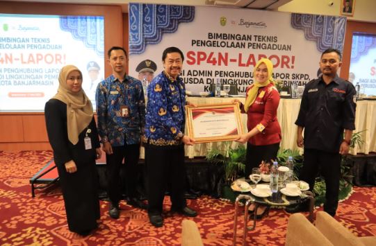 Diskominfo kembali mengadakan bimtek pengelolaan SP4N Lapor. (Kalimantanlive.com/Ilham)/ Humas Kominfo Bjm)