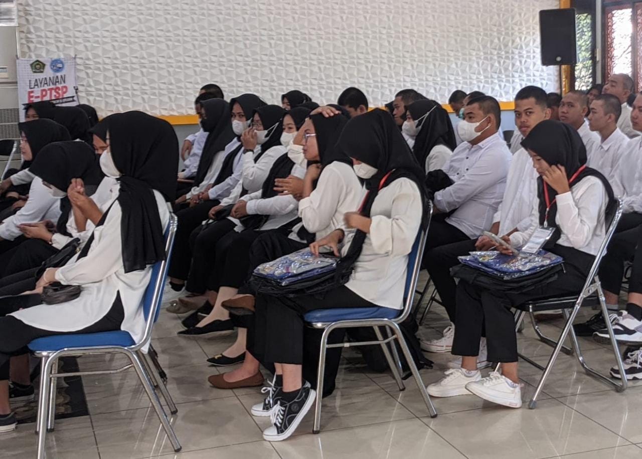 Ratusan peserta dari Kabupaten Tabalong mengikuti program pendidikan dan pelatihan vokasi tahap 2 yang digelar Unit Pelaksana Teknis Daerah (UPTD) Balai Latihan Kerja (BLK) Tanjung. (Kalimantanlive.com/ A Hidayat).
