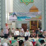 Pelepasan dan keberangkatan calon jemaah haji tahun 2023 sebanyak 183 jamaah, berlangsung khidmat, di Masjid Darul Mu'minin Desa Manurung, Kecamatan Kusan Hilir, Kamis (8/6/2023). (Kalimantanlive.com/Desy)