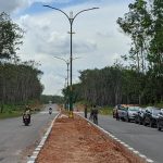 Jalan Nan Sarunai direncanakan menjadi kawasan pusat perkantoran Forkopimda Tabalong (Kalimantanlive.com/ A Hidayat)
