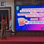 Bupati Tabalong, Anang Syakhfiani menghadiri launching Aplikasi Kemudahan Pelayanan Ganti Nama Hasil Ringkas dan Akurat (Si Kalayangan Harat) dari Pengadilan Negeri (PN) Tanjung. (Kalimantanlive.com/ A Hidayat).