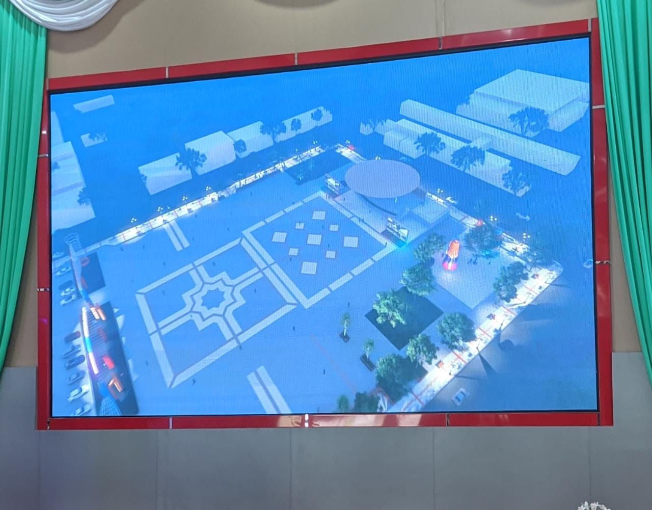 Rencana rancangan desain revitalisasi Tanjung Expo Center yang bakal dipercantik (Kalimantanlive.com/ A Hidayat)