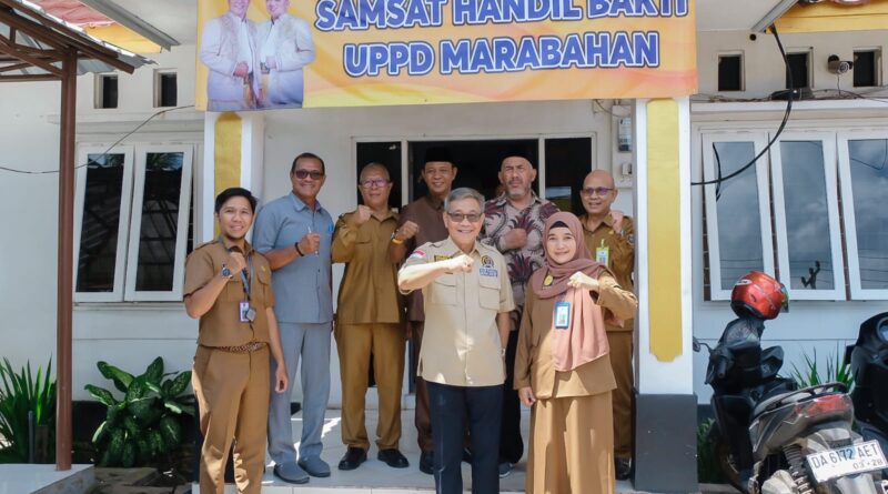 Komisi II DPRD Provinsi Kalimantan Selatan melakukan monitoring Kantor Samsat Unit Pengelolaan Pendapatan Daerah (UPPD) Marabahan di Kabupaten Barito Kuala, Selasa (11/07). (Kalimantanlive.com/prdkalselprov.id
