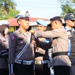 Polresta Banjarmasin menggelar apel gelar pasukan, dalam rangka Ops Patuh Intan tahun 2023, bertempat di Halaman Mapolresta Banjarmasin, Senin (10/7/23) pagi. (Kalimantanlive.com/Ilham)