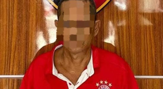 Pria berinisial MA (58) warga desa puian kanan, kecamatan tanta, tabalong yang diduga mengancam korban menggunakan parang (humas polres tabalong)