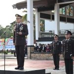 Polres Tabalong gelar upacara puncak Hari Bhayangkara ke-77 di Halaman Pendopo Bersinar, Sabtu (01/07/2023) pagi (foto : humas polres tabalong)