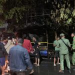 Satu buah warung kios di Jalan Gatot Subroto VI, RT 31, lebih tepatnya di seberang Jalan Bawang Putih, Kelurahan Kuripan, Kecamatan Banjarmasin Timur, Kota Banjarmasin, hangus terbakar, Rabu (26/7/23) sekitar pukul 20.10 Wita. (Kalimantanlive.com/Ilham)
