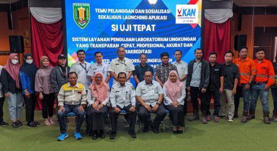 Pemerintah Kabupaten Tabalong melaunching aplikasi Sistem Layanan Pengujian Laboratorium Lingkungan yang Transparan, Cepat, Profesional, Akurat dan Terakreditasi (Si Uji Tepat). (Kalimantanlive.com/sah).