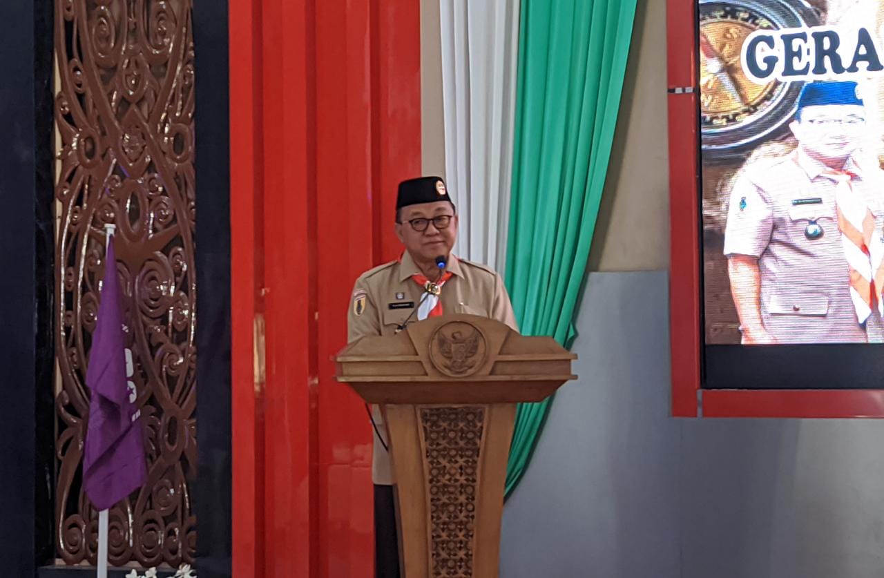 Bupati Tabalong, Anang Syakhfiani secara resmi buka Rekercab dan Sidparcab Gerakan Pramuka Tabalong 2023 (Kalimantanlive.com/ A Hidayat)