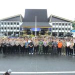 Polresta Banjarmasin dan Pemko Banjarmasin gelar pasukan persiapan pengamanan menghadapi malam pergantian tahun, Minggu (30122023). (Kalimantanlive.com ilham)