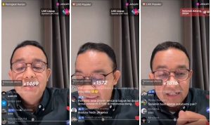 Anies Live TikTok di malam pergantian tahun di Yogyakarta. (tangkap layar TikTok Anies)
