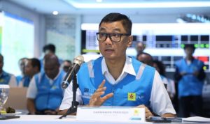 Direktur Utama PLN Darmawan Prasodjo menjelaskan sukses membukukan keuntungan terbesar dalam sejarah perseroan dengan meraih laba bersih sebesar Rp22,07 triliun pada tahun 2023. (Humas PLN UIP3B)