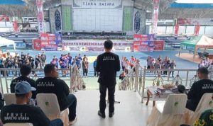 Pembukaan Kejuaraan Bola Voli Barito Utara Cup I Piala Pj Bupati di Arena Terbuka Tiara Batara, Muara Teweh resmi dibuka, Kamis (592024). (Kalimantanlive.com M Gazali Noor)