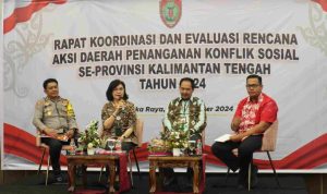 Kepala DP3APPKB Prov Kalteng Linae Victoria Aden Paparkan Implementasi Pelaksanaan Rencana Aksi Perlindungan dan Pemberdayaan Perempuan dan Anak Dalam Konflik Sosial. (MC Kalteng)