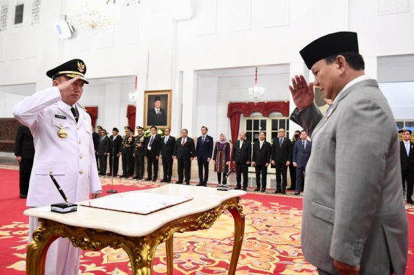Presiden Prabowo Subianto secara resmi melantik H Muhidin sebagai Gubernur Kalimantan Selatan untuk sisa masa jabatan 2021-2024.