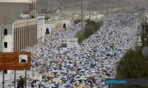 jemaah haji kepanasan