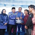 Bupati Tanah Bumbu, Andi Rudi Latif, mengapresiasi Ground Breaking Markas Unit Patroli Ditpolairud Polda Kalsel. (Kalimantanlive.com/Desy)