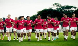 Timnas Indonesia di sesi latihan rutin. (Fajar Harapan)