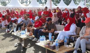 Bupati Tanah Laut H Rahmat Trianto saat menyampaikan sambutanya. (Kalimantanlive.comSyahzaRM)